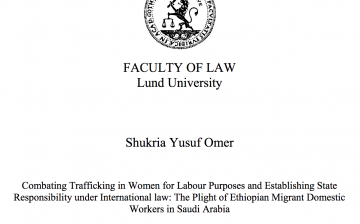 Combating trafficking in women for labor purposes and establishing state responsibility under international law: the plight of Ethiopian migrant domestic workers in Saudi Arabia