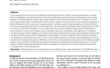 Everyday atrocities: does internal (domestic) sex trafficking of British children satisfy the expectations of opportunity theories of crime?
