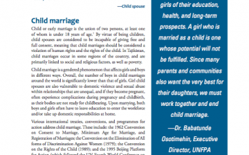 Child Marriage in Tajikistan (Overview)