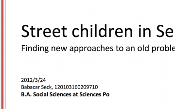 Street children in Senegal: Finding new approaches to an old problem