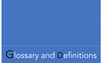 Glossary and Definitions