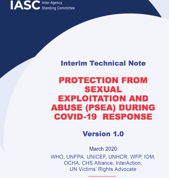 Protection From Sexual Exploitation And Abuse During Covid-19 Response