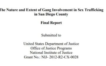 The Nature and Extent of Gang Involvement in Sex Trafficking in San Diego County
