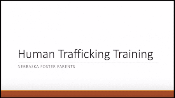 Foster Parents Human Trafficking Training DHHS (video)