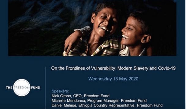 Webinar: On the Frontlines of Vulnerability: Modern Slavery and Covid-19