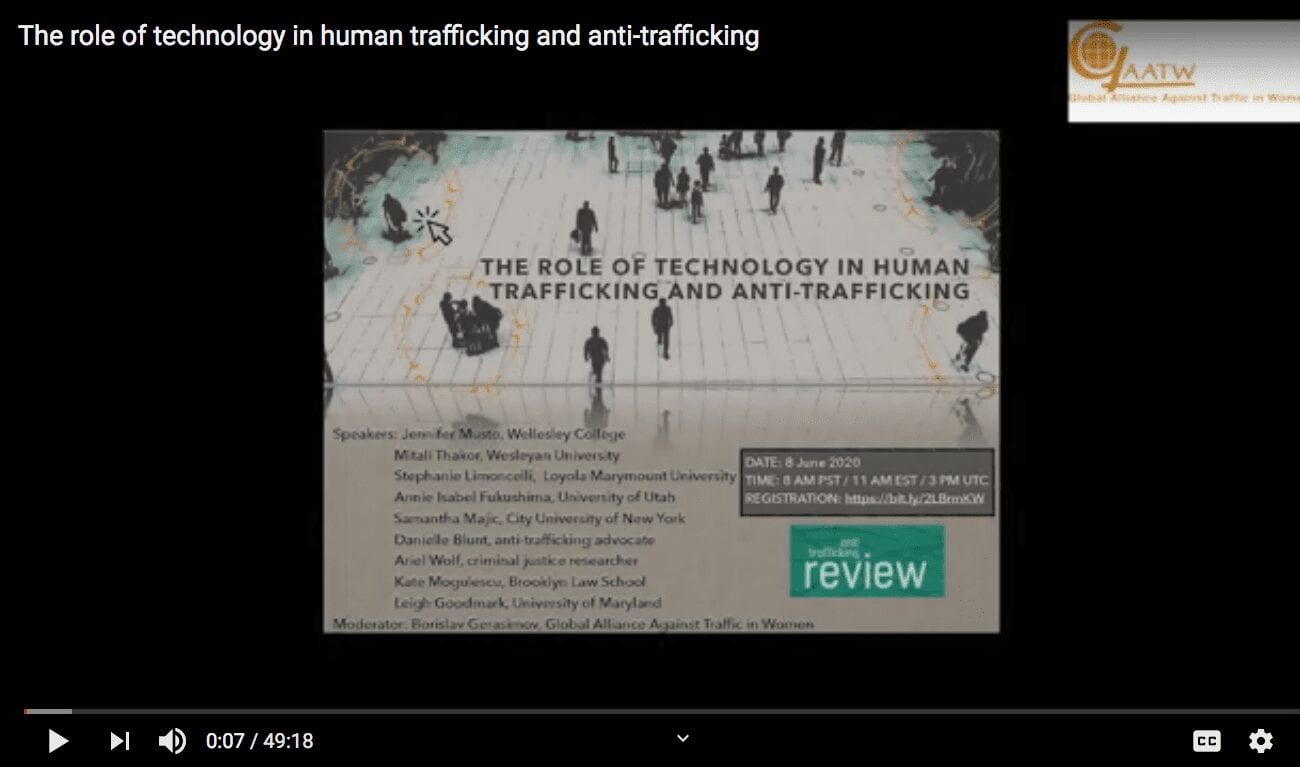 The Role of Technology in Human Trafficking and Anti-Trafficking