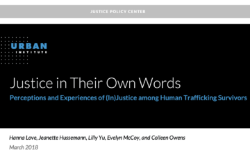 Justice in Their Own Words: Perceptions and Experiences of (In)justice among Human Trafficking Survivors