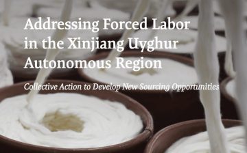 Addressing Forced Labor in the Xinjiang Uyghur Autonomous Region: Collective Action to Develop New Sourcing Opportunities