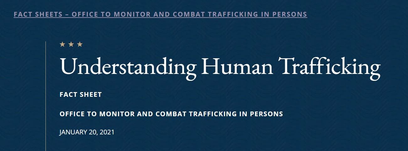 Understanding Human Trafficking Fact Sheet Human Trafficking Search