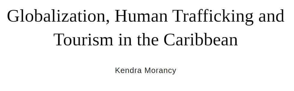 Globalization, Human Trafficking and Tourism in the Caribbean