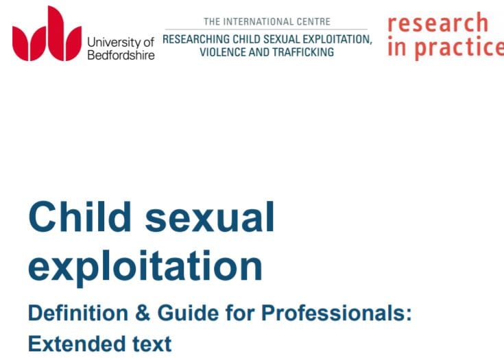 Child sexual exploitation Definition & Guide for Professionals Human