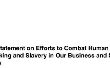 2020 Statement on Efforts to Combat Human Trafficking and Slavery in Our Business and Supply Chains