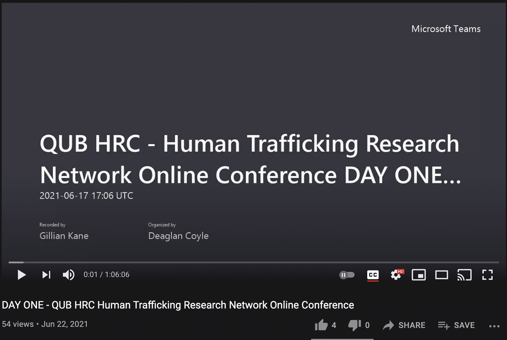 Human Trafficking Research Network Online Conference 2021