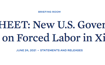 FACT SHEET: New U.S. Government Actions on Forced Labor in Xinjiang