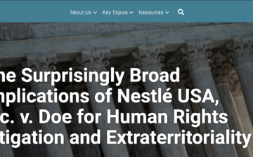 The Surprisingly Broad Implications of Nestlé USA, Inc. v. Doe for Human Rights Litigation and Extraterritoriality