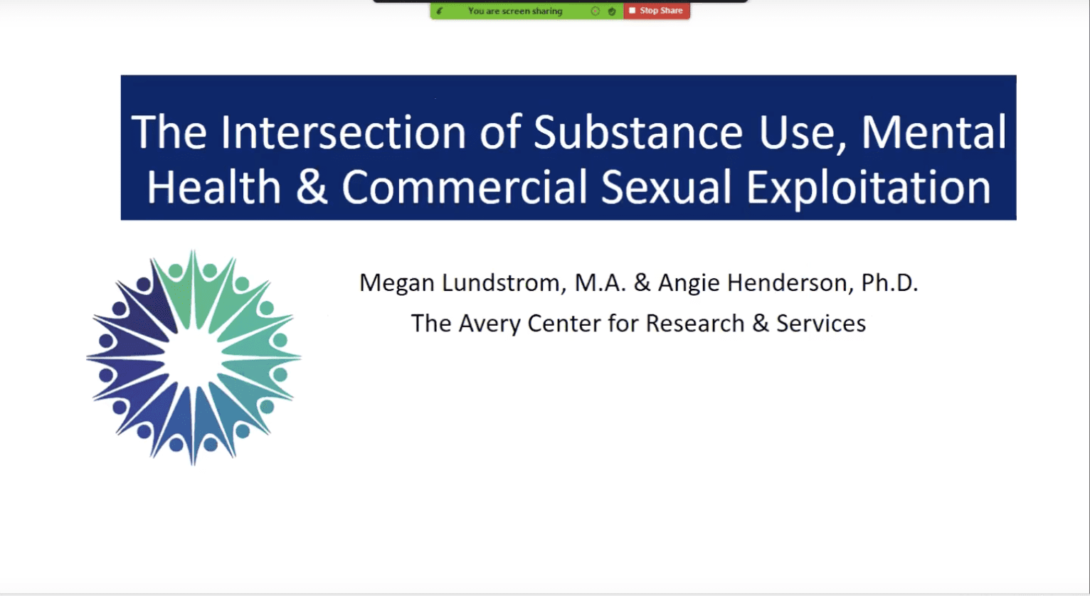 The Intersection of Substance Use, Mental Health & Commercial Sexual Exploitation