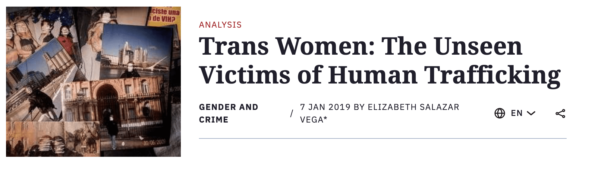 Trans Women: The Unseen Victims of Human Trafficking