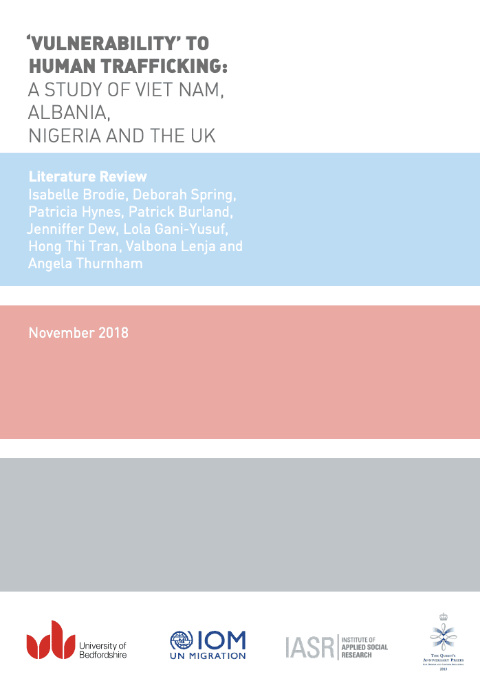 ‘Vulnerability’ to Human Trafficking: A Study of Viet Nam, Albania, Nigeria, and the UK