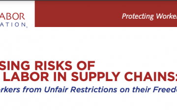 Addressing Risks of Forced Labor in Supply Chains