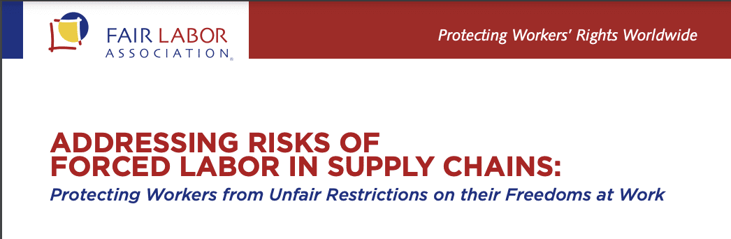 Addressing Risks of Forced Labor in Supply Chains