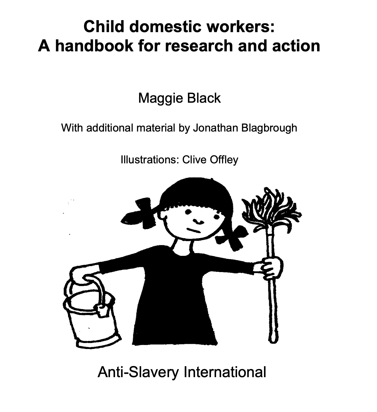 Child domestic workers:  A handbook for research and action