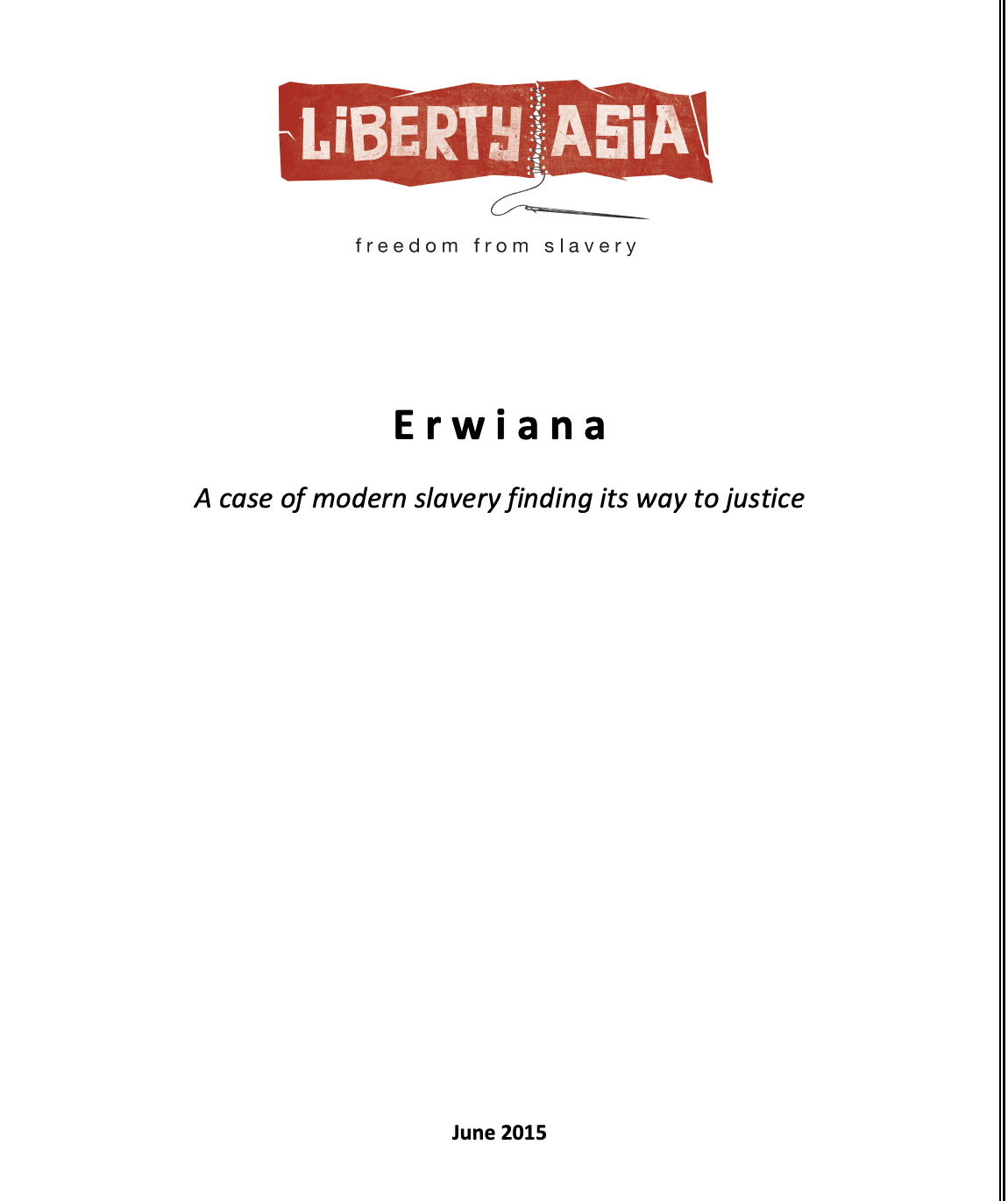 Erwiana: A case of modern slavery finding its	way to justice