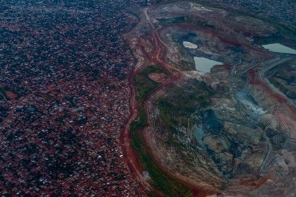 An industrial cobalt and copper mine in mineral-rich Congo.