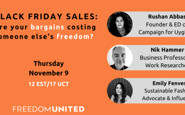 Black Friday sales: Are your bargains costing someone else’s freedom?